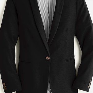 Petite Parke blazer in wool flannel - navy blue 6P